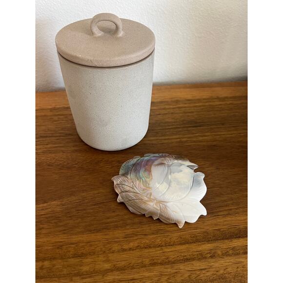 Vintage Pearl Shell Carved Applique Belt Buckle Jewelry Hair Clip Table Decor main image 6